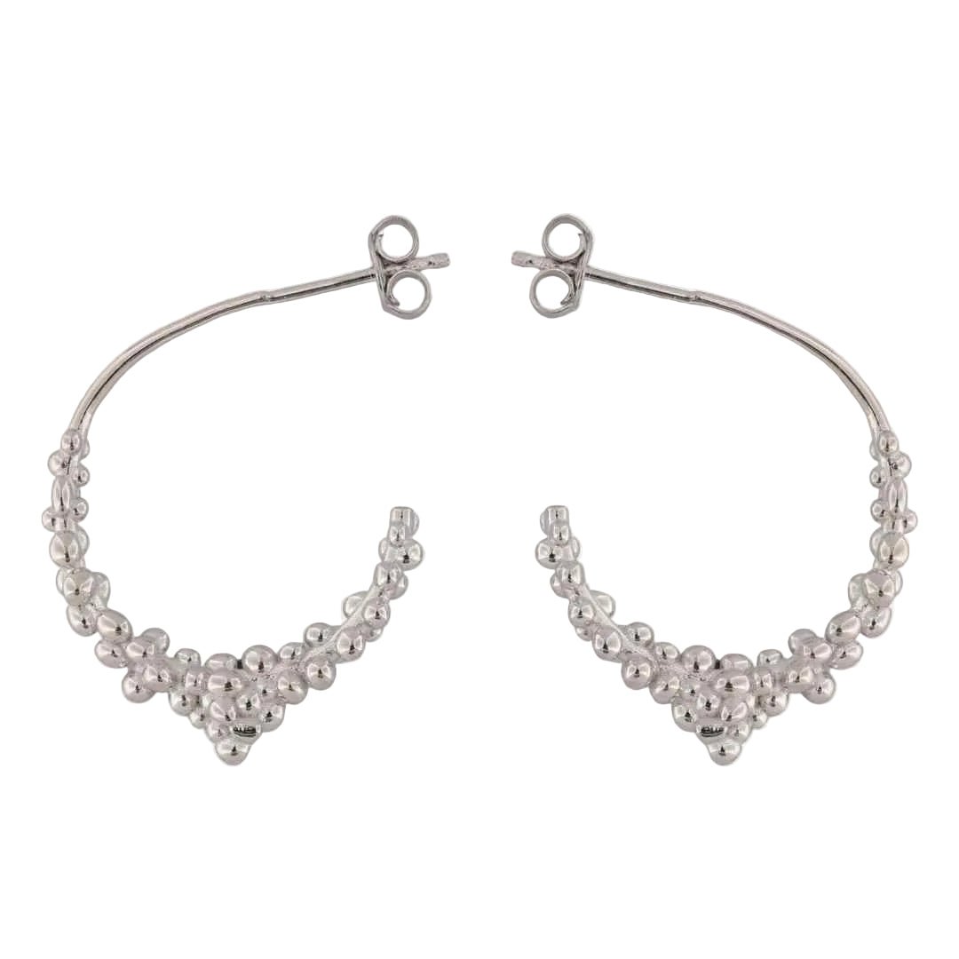 Silver Nyx Hoops - Dainty London