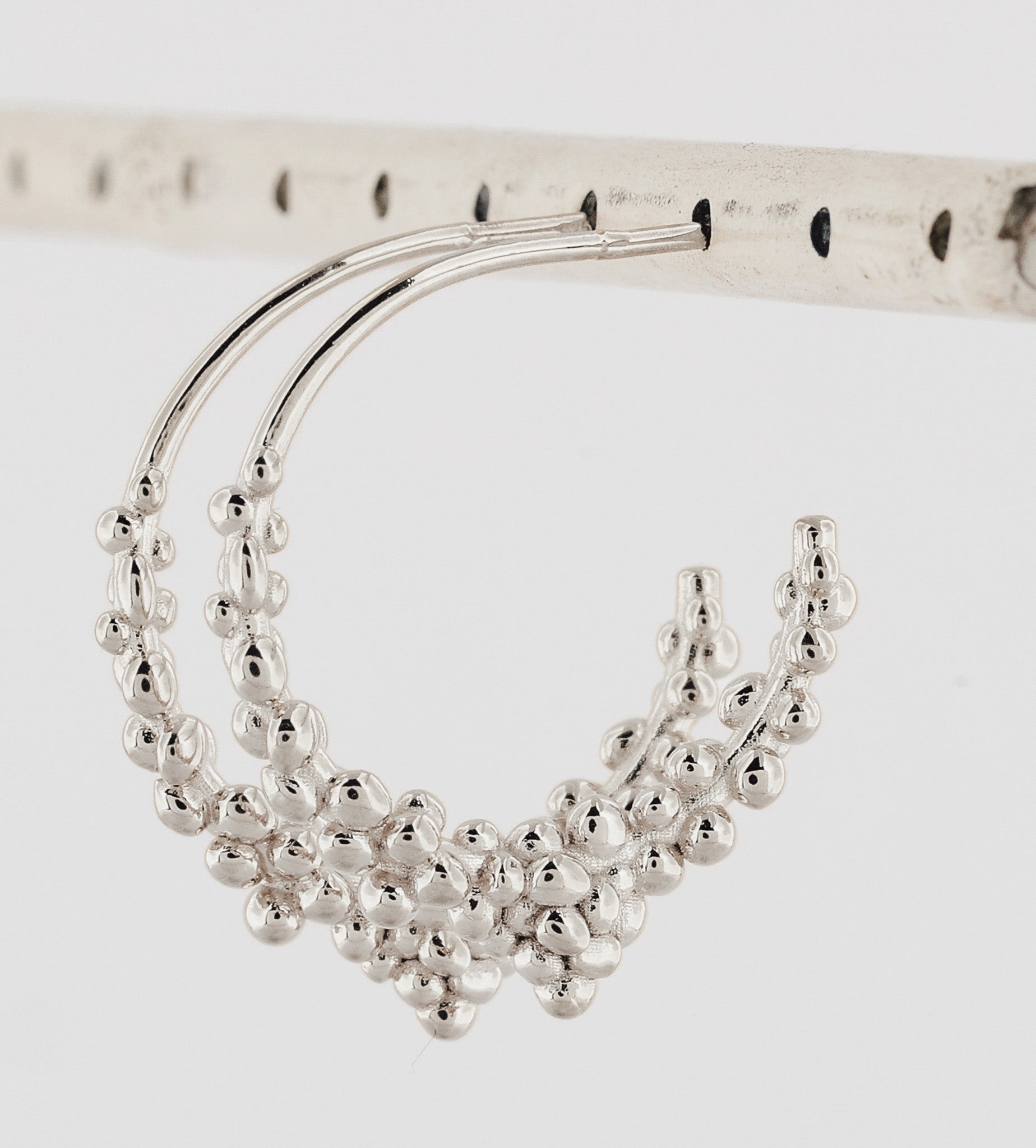 Silver Nyx Hoops - Dainty London