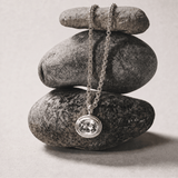 Silver Ocean Green Quartz Necklace - Margo - Dainty London