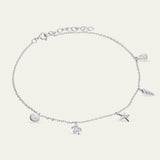 Silver Ocean Inspired Ankle Bracelet - Dainty London