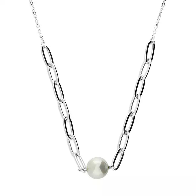 Silver Pearl Necklace - Dainty London