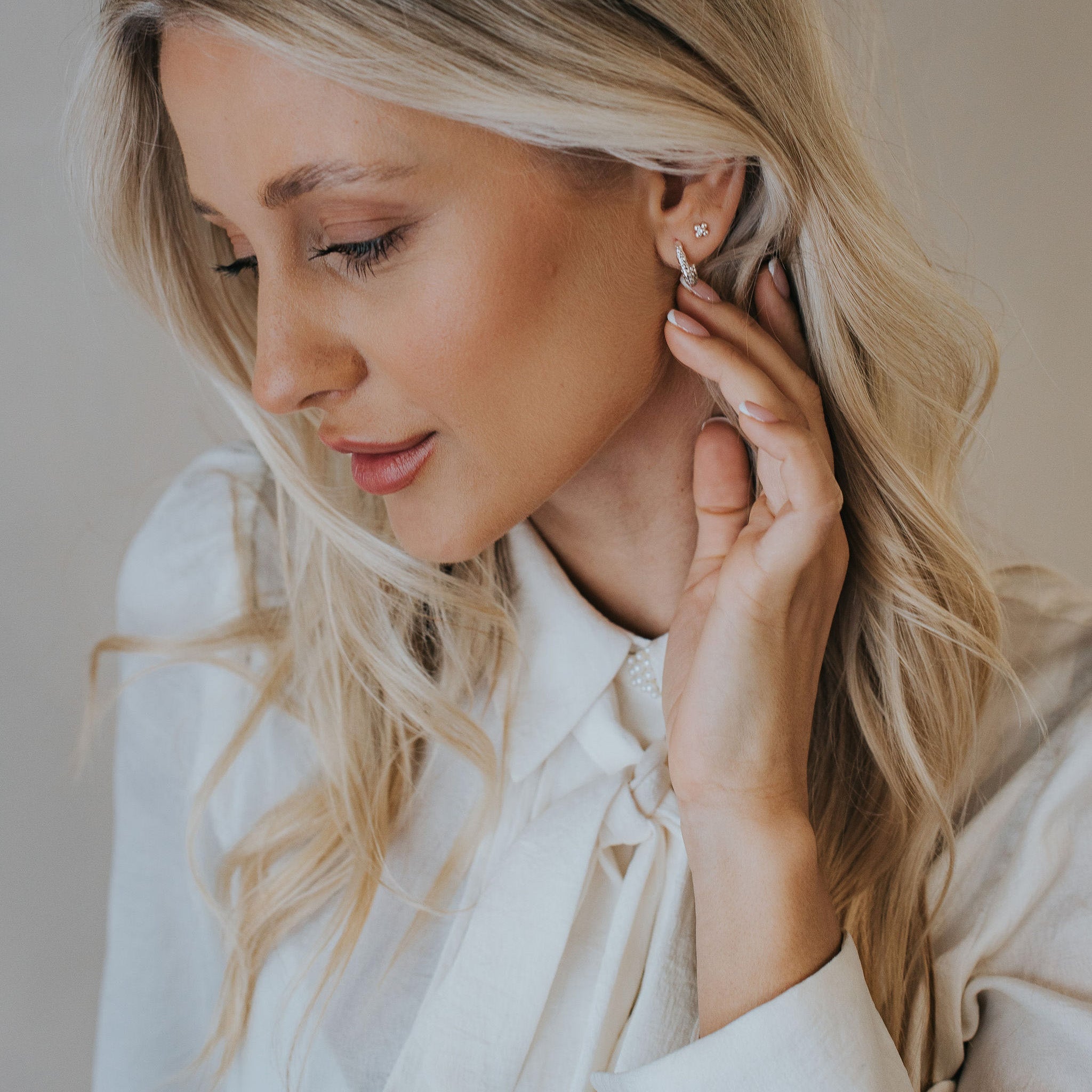 Silver Rockpool Hoops - Dainty London