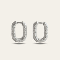 Silver Rockpool Hoops - Dainty London