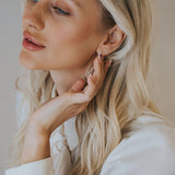 Silver Rockpool Hoops - Everyday Beach Sterling Silver Earrings - Dainty London