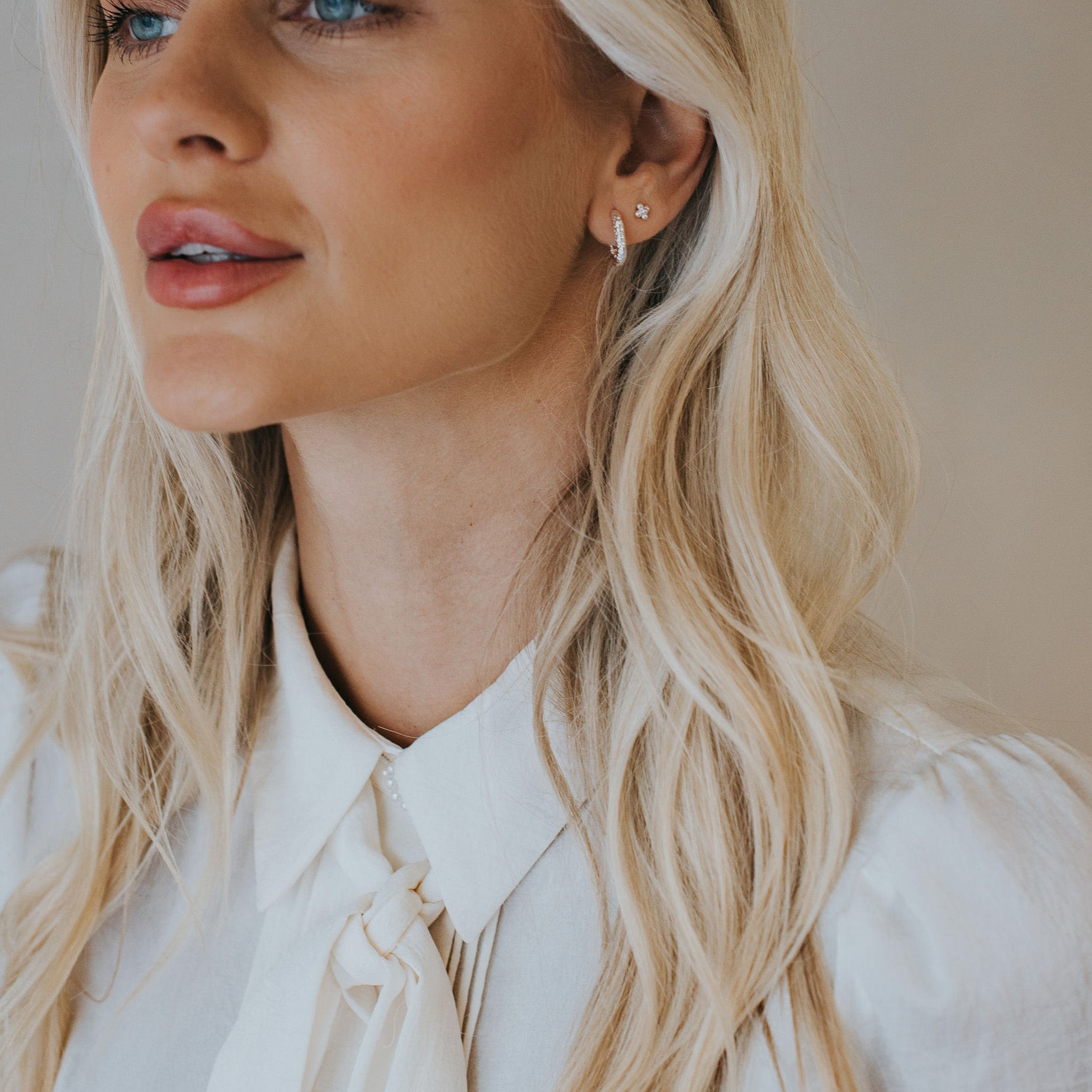 Silver Rockpool Hoops - Everyday Beach Sterling Silver Earrings - Dainty London