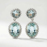 Silver Sky Blue Topaz Aurelia Earrings - Dainty London