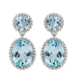 Silver Sky Blue Topaz Aurelia Earrings - Dainty London