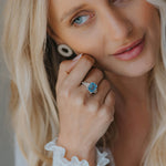 Silver Sky Blue Topaz Ring - Aurelia - Dainty London
