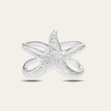 Silver Starfish Ring - Dainty London