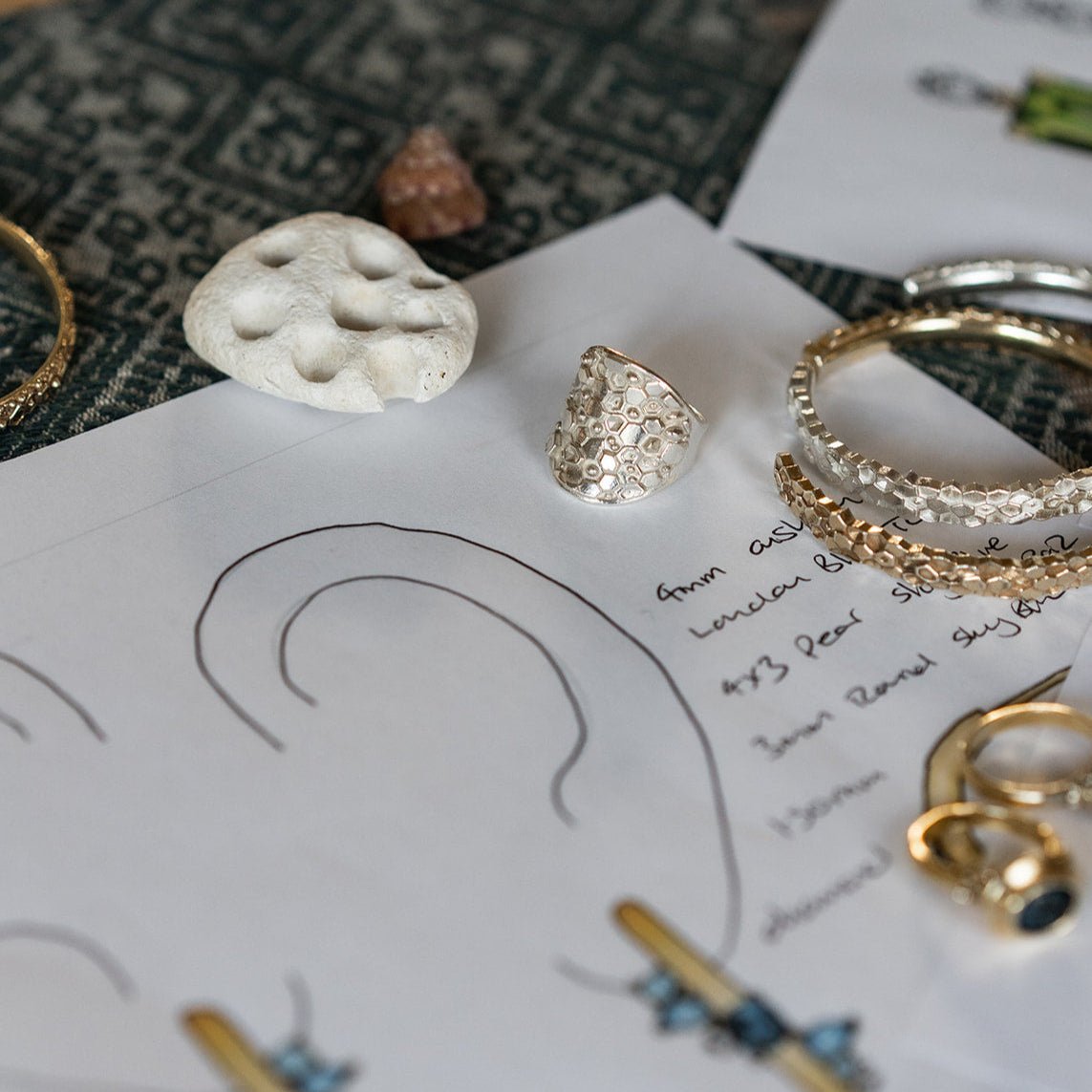 Silver Statement Saddle Ring - Hemera - Dainty London