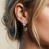 Silver Topaz Gemstone Zaria Earrings - Dainty London