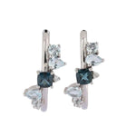 Silver Topaz Gemstone Zaria Earrings - Dainty London