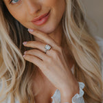 Silver White Topaz Gemstone Ring - Merrow - Dainty London