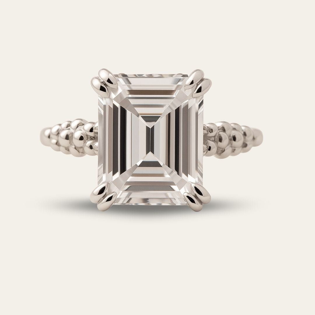 Silver White Topaz Gemstone Ring - Merrow - Dainty London