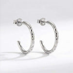 Silver White Topaz Gemstones - Seren Hoops - Dainty London