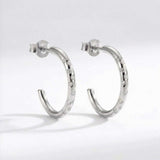 Silver White Topaz Gemstones - Seren Hoops - Dainty London