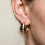 Silver White Topaz Gemstones - Seren Hoops - Dainty London