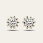 Silver White Topaz Seren Studs - Dainty London