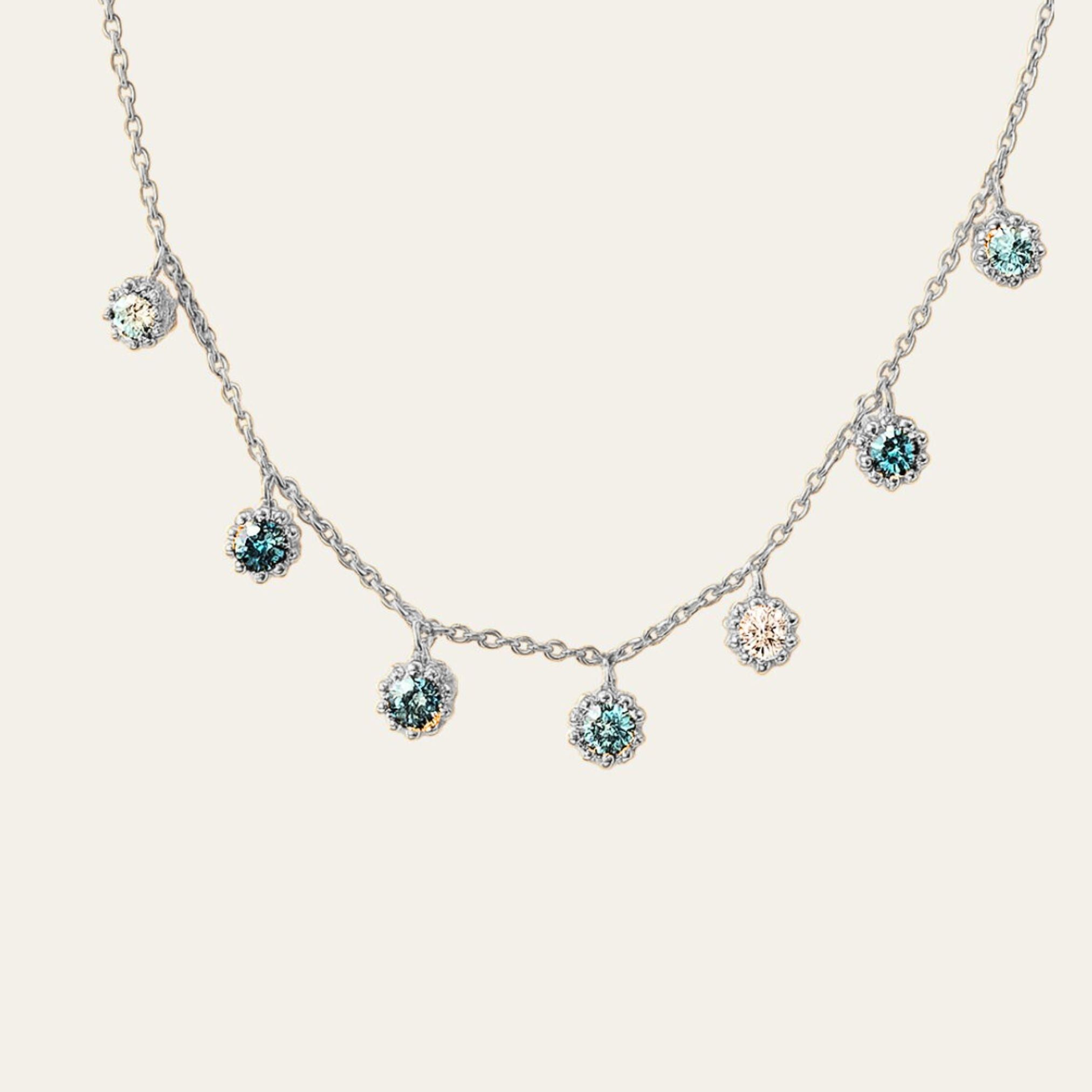 ocean blue topaz, coastal jewellery, layered necklaces, statement necklace, seaside jewellry, beach wedding jewelry, boho jewelry, aquamarine necklace, artisan jewelry, nautical jewelry, ocean lover gift, handmade coastal jewelry, layered charm necklace