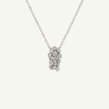 Coastal barnacle jewellery, nautical diamond necklace, adjustable pendant, seaside marine texture, celestial jewelry, gift for her, ocean inspired, white topaz