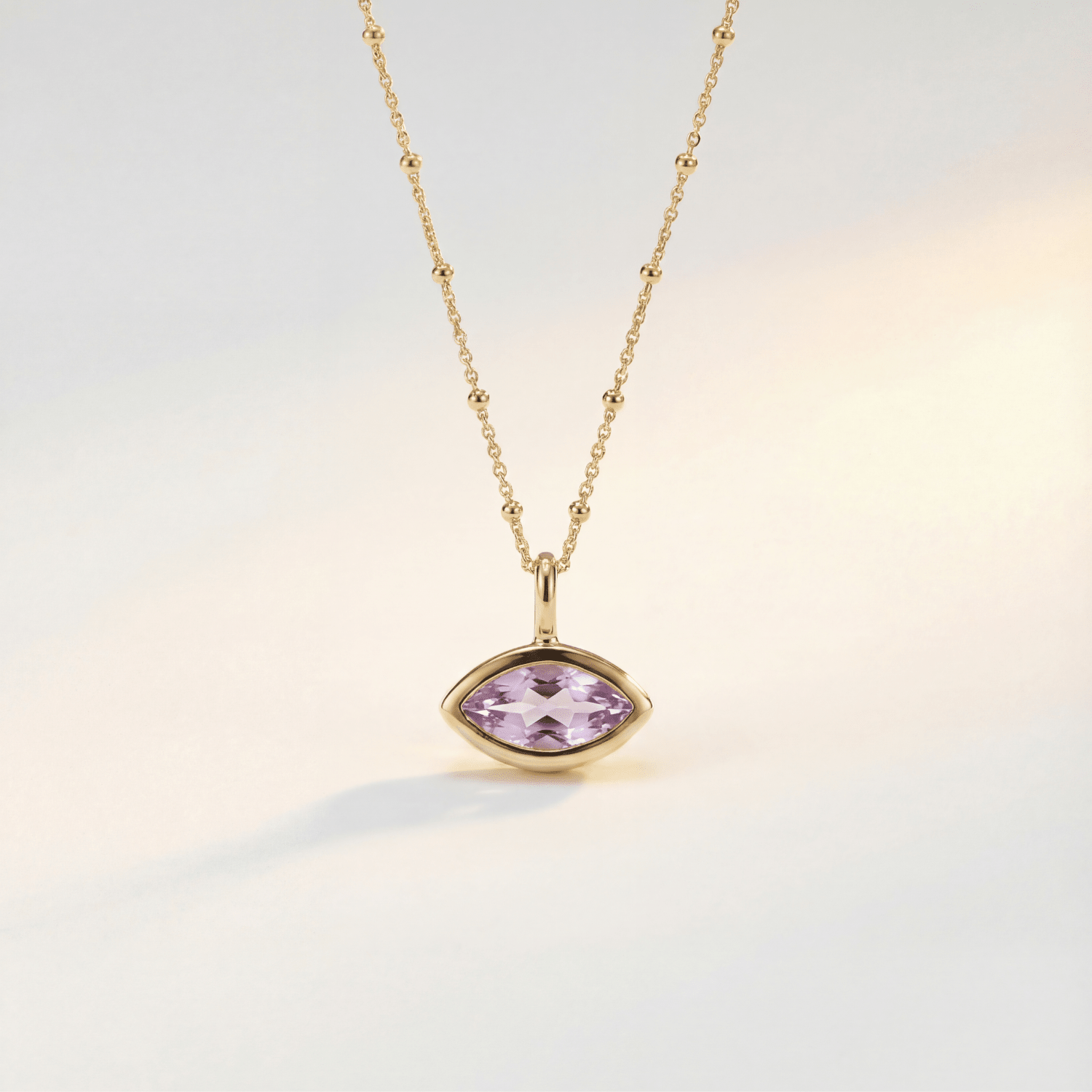 amethyst dainty necklace, ocean-inspired jewellery, layered necklace, violet gemstone jewellery, everyday pendant, sterling silver necklace, gold vermeil jewelry, gift for her, boho beach jewelry, delicate gemstone necklace, special occasion gift, ocean themed jewelry, minimalist jewellery