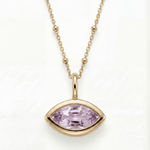 amethyst dainty necklace, ocean-inspired jewellery, layered necklace, violet gemstone jewellery, everyday pendant, sterling silver necklace, gold vermeil jewelry, gift for her, boho beach jewelry, delicate gemstone necklace, special occasion gift, ocean themed jewelry, minimalist jewellery