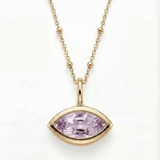 amethyst dainty necklace, ocean-inspired jewellery, layered necklace, violet gemstone jewellery, everyday pendant, sterling silver necklace, gold vermeil jewelry, gift for her, boho beach jewelry, delicate gemstone necklace, special occasion gift, ocean themed jewelry, minimalist jewellery