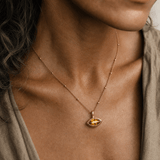 citrine necklace, dainty jewellery, sunset orange jewelry, layered necklace, gift for her, everyday jewellery