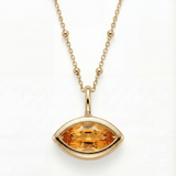 citrine necklace, dainty jewellery, sunset orange jewelry, layered necklace, gift for her, everyday jewelry, sterling silver necklace, gold vermeil jewelry, ocean inspired jewelry, delicate gemstone pendant, handmade jewelry, birthday gift ideas, beach wedding jewelry