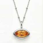 citrine necklace, dainty jewellery, sunset orange jewelry, layered necklace, gift for her, everyday jewelry, sterling silver necklace, gold vermeil jewelry, ocean inspired jewelry, delicate gemstone pendant, handmade jewelry, birthday gift ideas, beach wedding jewelry