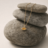 Siren’s Teardrop Citrine Necklace - Gold or Silver - Dainty London