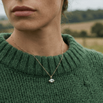 sea-inspired jewellery, green quartz necklace, dainty gemstone pendant, layering necklace, ocean blue jewelry, beach lovers gift, sterling silver necklace, gold vermeil jewelry, dainty everyday necklace, seashell jewelry gift, minimalist gemstone necklace, coastal jewelry gift, ocean-inspired pendant