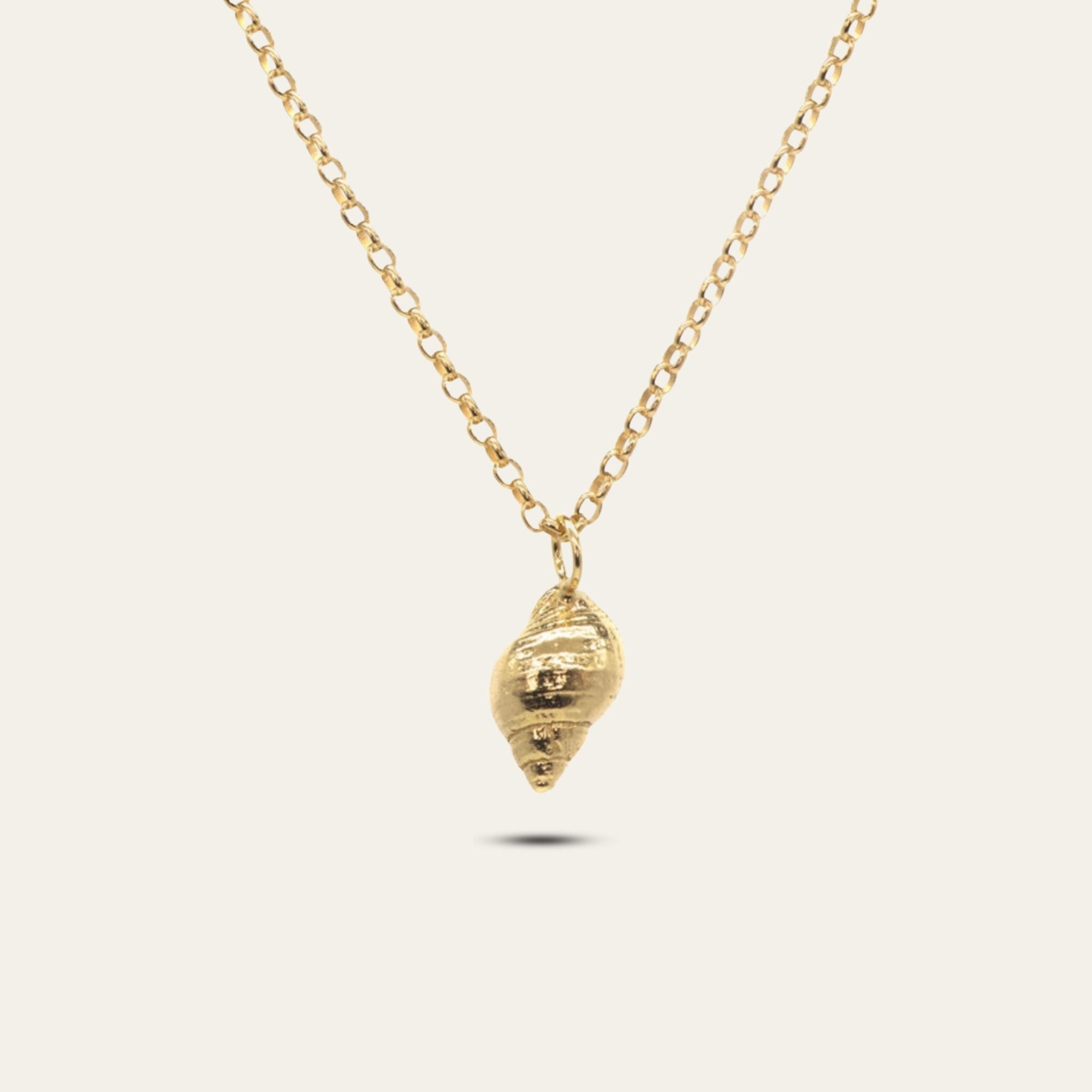 Solid 9ct Gold Maxi Periwinkle Necklace - Luxury gold layering chains - Dainty London
