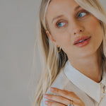 Solid Gold Hebe Hoops - Goddess Celestial Hoop Earrings - Dainty London