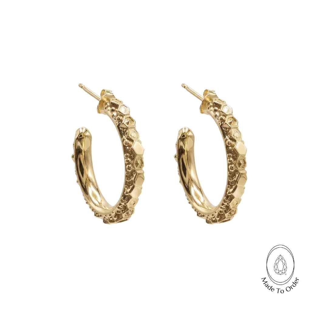 Solid Gold Hebe Hoops - Dainty London