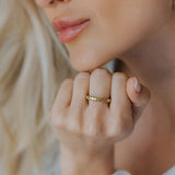 Solid Gold Hebe Ring - Dainty London