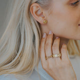 Solid Gold Hebe Ring - Dainty London
