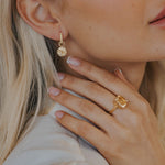 Solid Gold Hemera Hoops - Dainty London