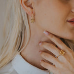 Solid Gold Hemera Hoops - Dainty London