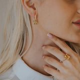 Solid Gold Hemera Hoops - Dainty London
