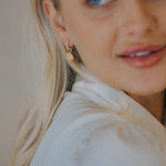 Solid Gold Hemera Hoops - Dainty London