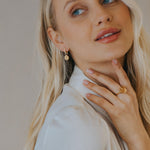 Solid Gold Hemera Hoops - Dainty London