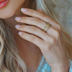 Solid Gold Hemera Ring - Dainty London