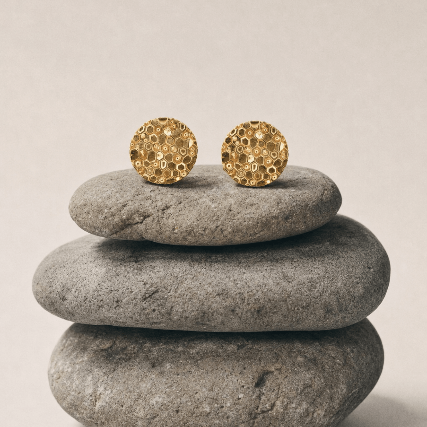 Solid Gold Hemera Studs - Dainty London