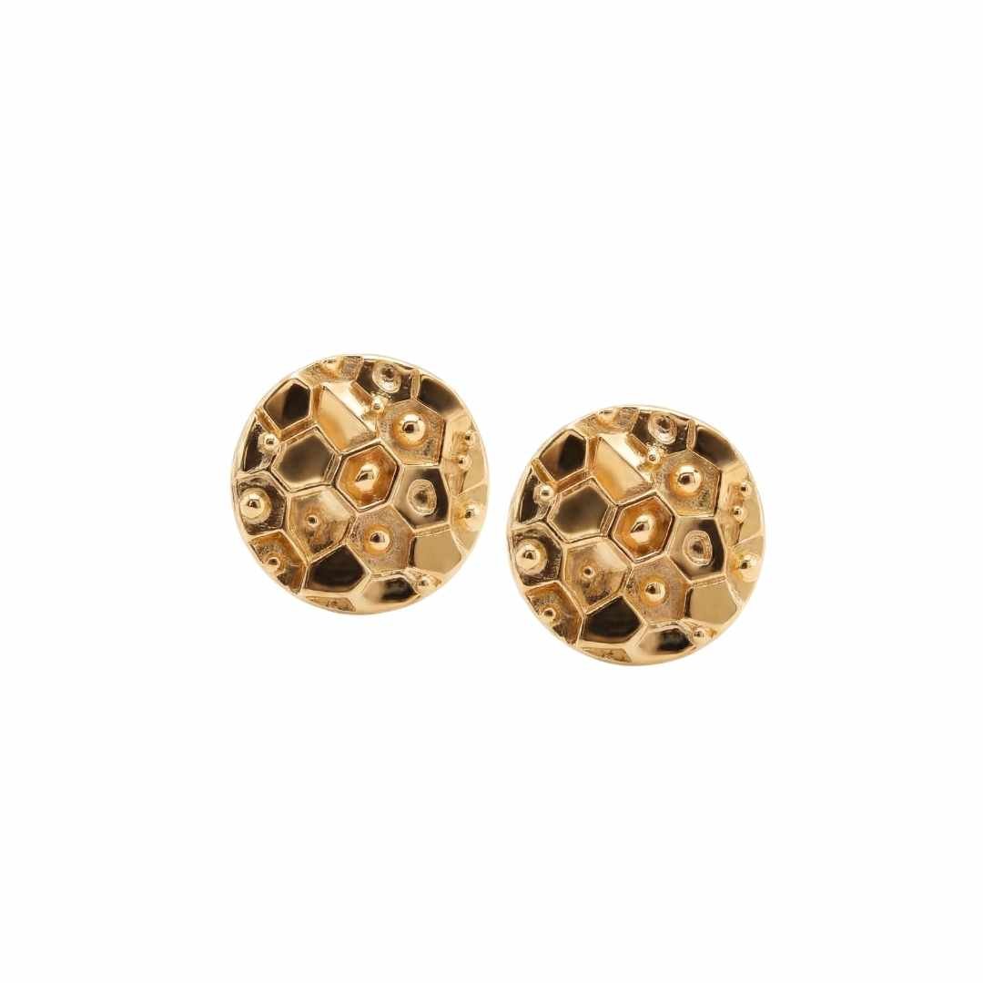 Solid Gold Hemera Studs - Dainty London