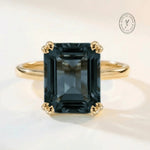 Solid Gold London Blue Topaz Ring - Cleodora - Rings - Engagement - Dainty London