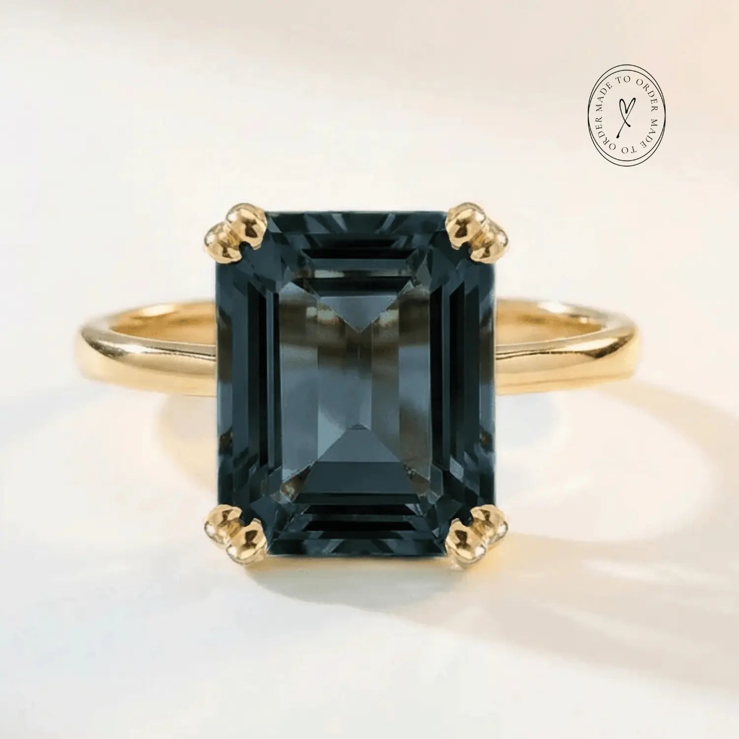 Solid Gold London Blue Topaz Ring - Cleodora - Rings - Engagement - Dainty London