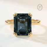 Solid Gold London Blue Topaz Ring - Cleodora - Rings - Engagement - Dainty London