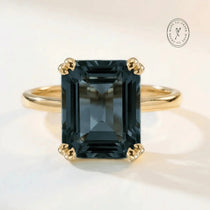 Solid Gold London Blue Topaz Ring - Cleodora - Rings - Engagement - Dainty London