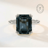 Solid Gold London Blue Topaz Ring - Cleodora - Rings - Engagement - Dainty London
